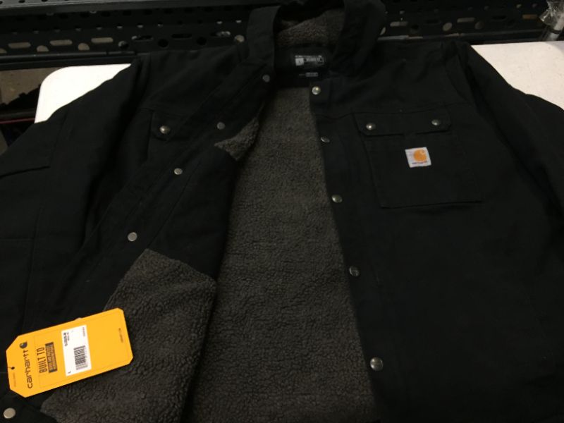 Photo 2 of CARHARTT RELAXED FIT WASHED DUCK SHERPA-LINED UTILITY JACKET L 
