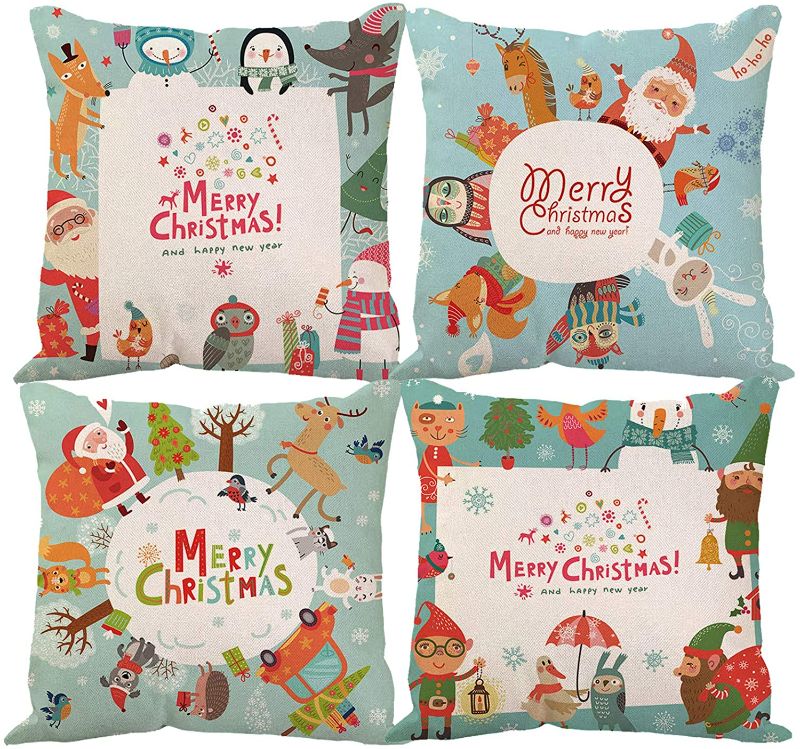 Photo 1 of ini moni Throw Pillow Cover, Christmas Pillowcase, Couch and Furniture décor in Living Room, (Pack of 4)
