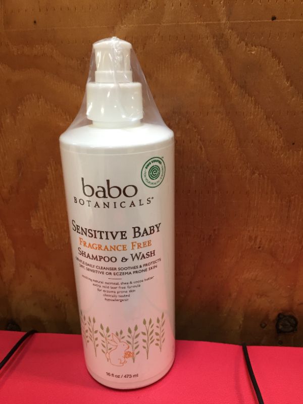 Photo 1 of Babo Botanicals Sensitive 2-in-1 Fragrance Free Baby Shampoo & Wash - 16 fl oz