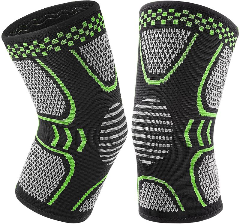 Photo 1 of Men Women Compression Knee Brace Support Running Weight Lifting Gym Pain Relief Arthritis Injury Recovery Knee Pain Knee Pads
