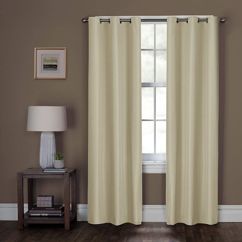 Photo 1 of Zenna Home Easy to Install Window Curtain, Grommet Top (1 Panel), 40 x 84 in, Simon Linen

