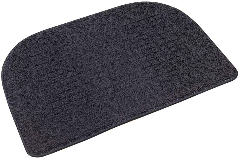 Photo 1 of COSY HOMEER 27X18 Inch Anti Fatigue Kitchen Rug Mats are Made of 100% Polypropylene Half Round Rug Cushion Specialized in Anti Slippery and Machine Washable (Navy 1pc)
