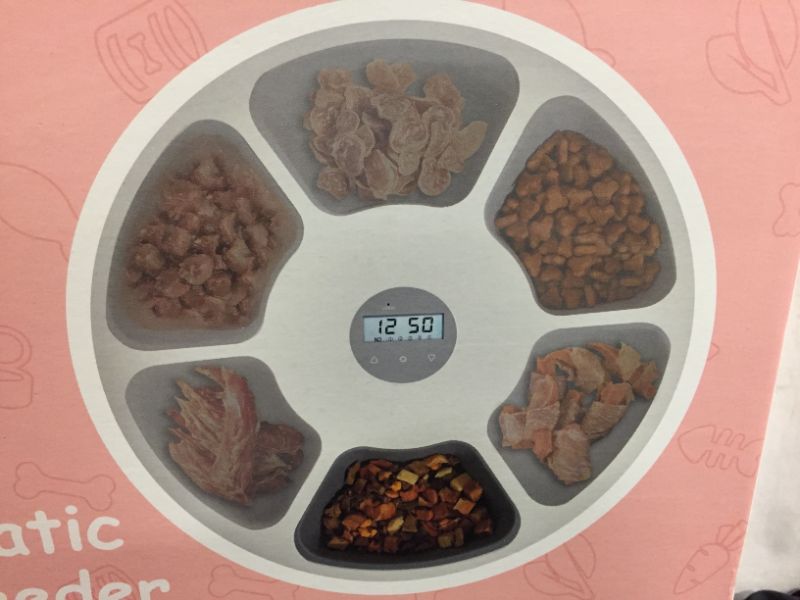 Photo 1 of Ipettie Donut 6 Meal Automatic Pet Feeder With Programmable Timer
