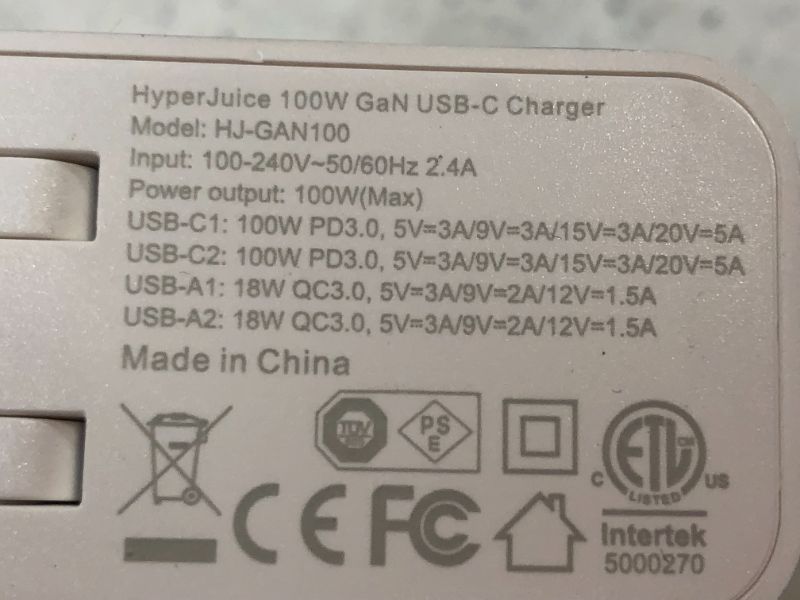 Photo 3 of Hyper Gan 100W USB Type-C & USB Type-A Charger HJ-GAN100