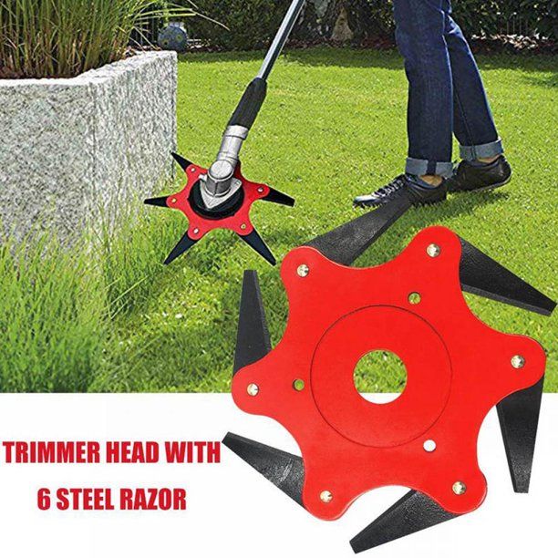 Photo 1 of 1pcs 6-tooth Brush Cutter Trimmer Mowing Blade Cutter 6 Steel Grass Steel Blade Razor 65Mn Lawn Mower Suitable For 99% Trimmer And Lawn Mower Cutting Head