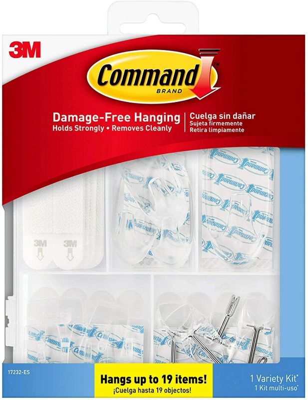 Photo 1 of 3M 243265 Command Damage Free Hanging Hook, Clear