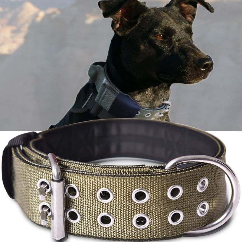 Photo 1 of 2 PCK Dog Collar for Large Dogs - 2" Wide Tactical Collars with Handle for Extra Large Breed Dogs , Camo Military Heavy Duty 1/3" Thick Puppy Collar K9 Nylon Pet Collar M