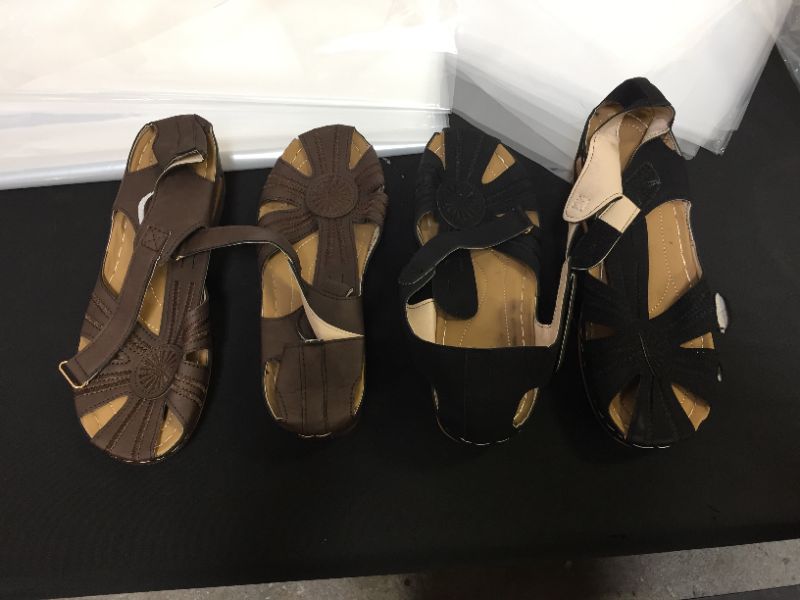 Photo 1 of 2pck Size 6 1/2 US - Womens Sandals Black & Brown