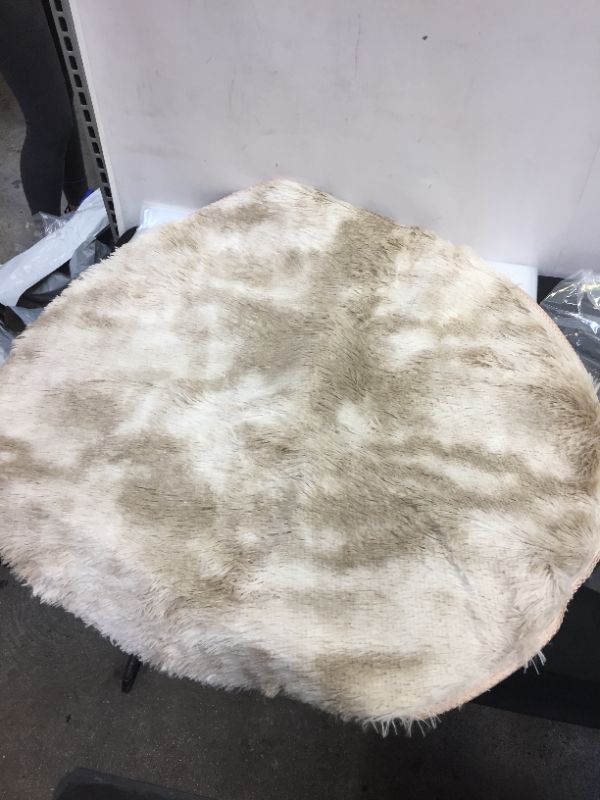 Photo 1 of 2pck - 31in Faux Fur Round Rug/Mat