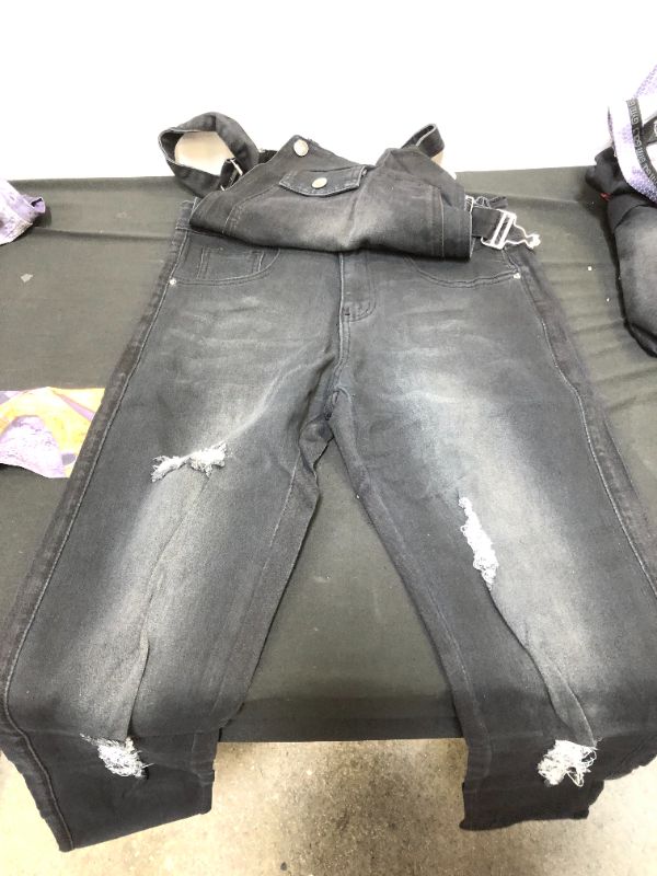 Photo 1 of BLACK RIPPED OVERALLS  size 0/s