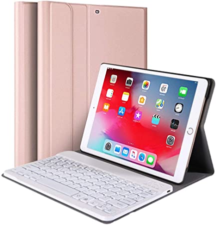 Photo 1 of Bluetooth Keyboard Silicone Stand Cover Case FOR IPAD MINI 4 ROSE GOLD