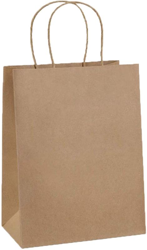 Photo 1 of 15 Pack, Brown Kraft Paper Gift Bags, with Handles - 8" x 5.5" x 3"
