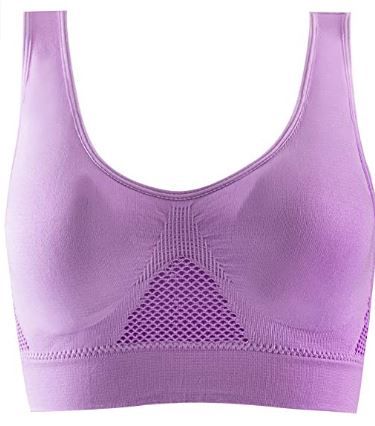 Photo 1 of Breathable Seamless Sports Bras for Women, Padded Wireless Bras Low Support for Yoga, Leisure, Lounging 001 SIZE LARGE
