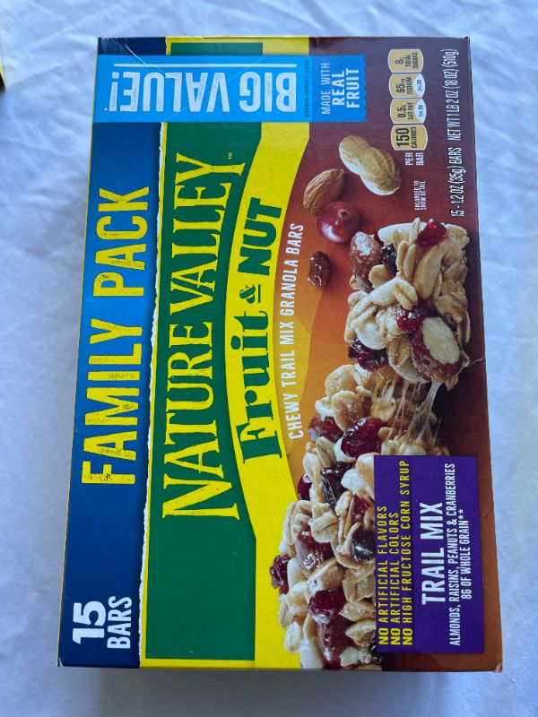 Photo 2 of Nature Valley Granola Fruit and Nut Bars, Chewy Trail Mix, 15 ct EXP 10-11-2021