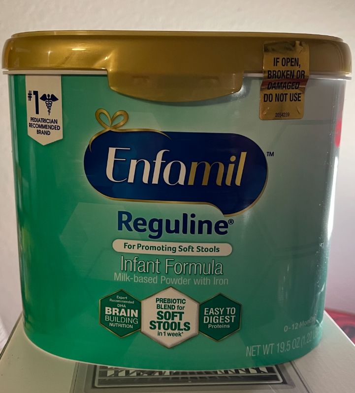 Photo 2 of Enfamil Reguline Baby Formula, Designed for Soft, Comfortable Stools, with Omega-3 DHA & Probiotics for Immune Support, Reusable Powder Tub, 19.5 Oz
USE BY 01 MAR 23