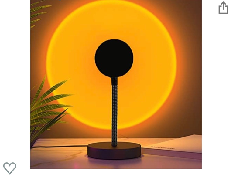 Photo 1 of Sunset lamp Projector Led Lamp, Sunset Projection Lamp Floor Light,Bedroom Projector Floor Lamp, Home Party Living Room Bedroom Decor,360 Degree Flexible Rotation Night Light Tiktok Projector (Sunset)