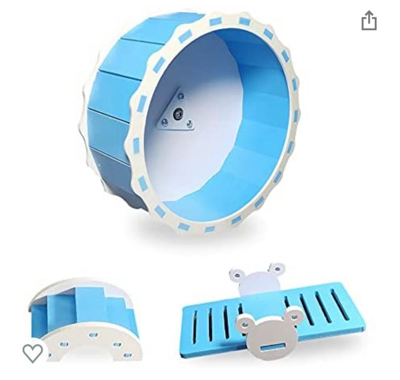 Photo 1 of RABBITP Super Silent Hamster Running Wheel-Hamster Exercise Toys Set for Hamsters Gerbils Mice Or Other Small Animals-Easy to Attach to a Cage