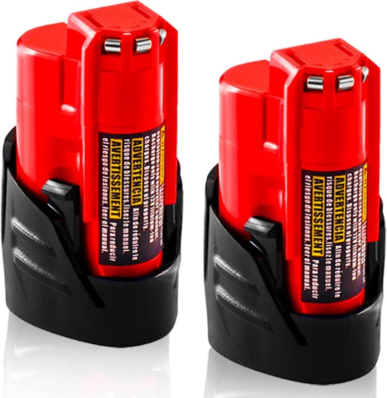 Photo 1 of 2 Pack M12 3.0Ah Replacement Battery for Milwaukee 12V M12 Lithium Ion Battery 
