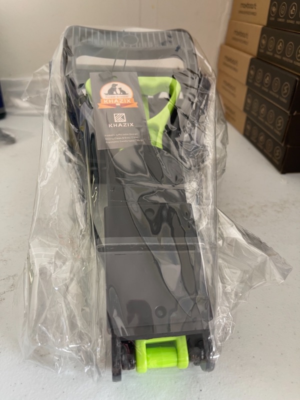 View 2 of KHAZIX Non-Breakable Dog Pooper Scooper for Medium and Small Dogs, Long Handle Portable Pet Pooper Scooper, High Strength Materials & Durable Spring, Great for Lawns, Grass & Gravel