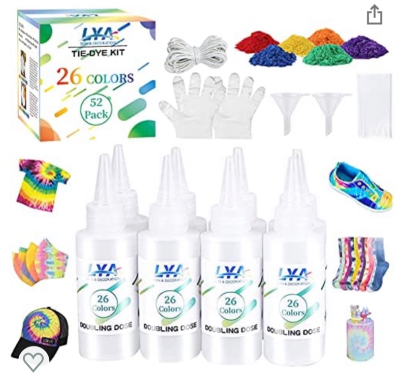 Photo 1 of Large Tie Dye Kit for Kids and Adults, 196 Pack Permanent Tie Dye Kits for Clothing Craft Fabric, DIY Clothing Dye, Tie Dye Fabric Textile, Party Handmade Project
