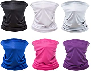 Photo 1 of [6 Pack] Unisex Face Bandana Neck Gaiter, Reusable Washable Cloth Fabric Tube Scarf Motorcycle Balaclava for Men Women