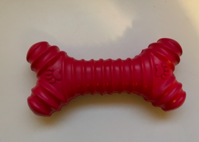 Photo 1 of Puppy Teething Chew Toys, Durable Dog Bones Squeaky Dog Chew Toys for Aggressive Chewers, Nearly Indestructible Tough Dog Toys with Natural Rubber for Puppy and Medium Dog Teeth Cleaning