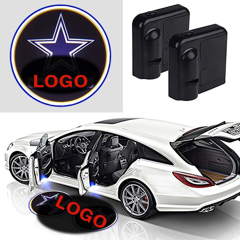 Photo 1 of 2Pcs For Cow + Boy Car Door Projector Logo Lights LED Ghost Shadow Lights Courtesy Welcome light Lamp Fit All Cars