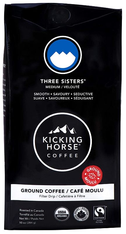 Photo 1 of 
LAVAZZA Kicking Horse Coffee, Three Sisters, Medium Roast, Ground, 10 oz - Certified Organic, Fairtrade, Kosher Coffee