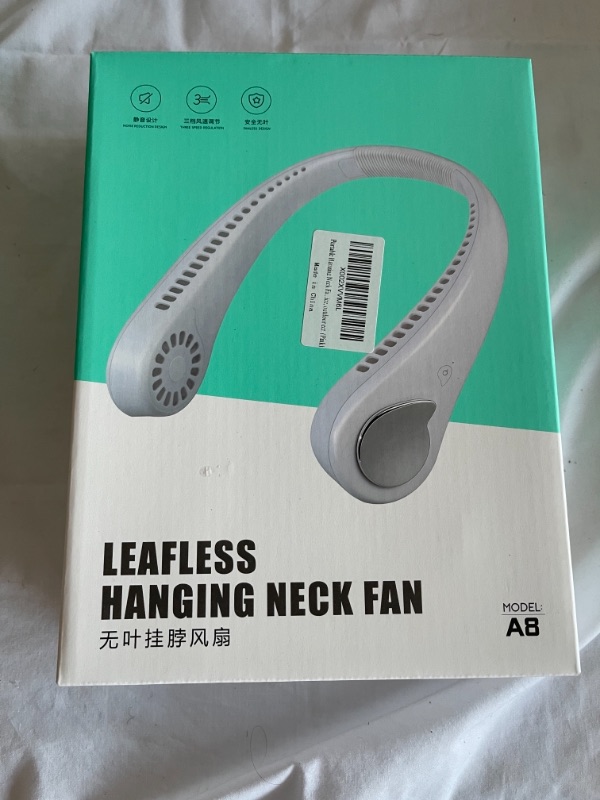 Photo 2 of 
Leafless USB Hanging Neck Fans Portable Rechargable battery personal Fan portable around the neck fan