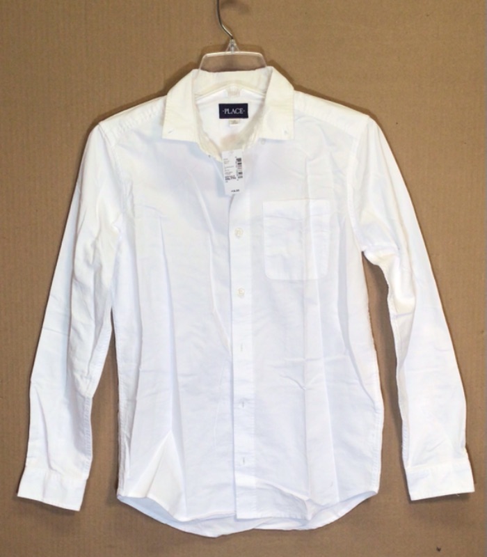 Photo 1 of Women's Twill Button Down Work Shirt by Place- Long Sleeve-White- Size 16 XXL