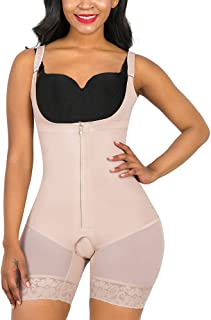 Photo 1 of SHAPERX Shapewear for Women Tummy Control Fajas Full Body Shaper Butt Lifter Thigh Slimmer Shorts-Beige- Size XL