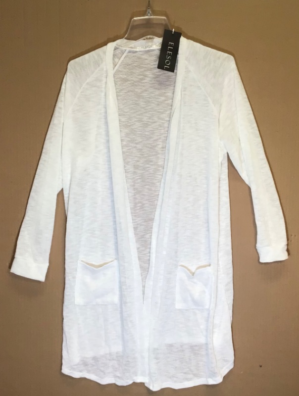 Photo 2 of ELESOL Women's Cardigan Sweater, Loose Casual Open Front with Pockets Long Sleeved for Sun-Screening,