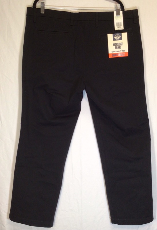 Photo 3 of Dockers Straight Fit Workday Khaki Pants-Smart Flex 4 Way Stretch-Black- Size 38 x 29