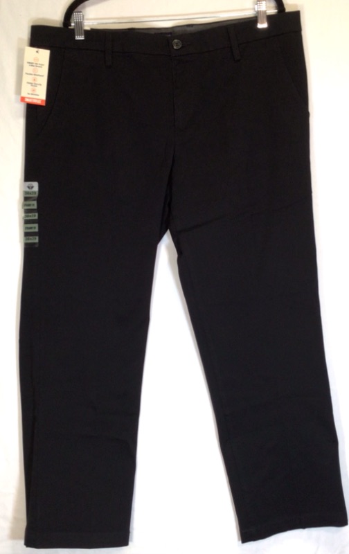 Photo 2 of Dockers Straight Fit Workday Khaki Pants-Smart Flex 4 Way Stretch-Black- Size 38 x 29