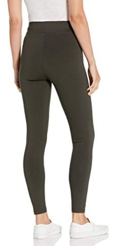 Photo 2 of Daily Ritual Women's Ponte Knit Skinny-Fit Zip Pants-Olive Green-Size Large