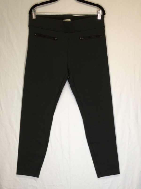 Photo 3 of Daily Ritual Women's Ponte Knit Skinny-Fit Zip Pants-Olive Green-Size Large