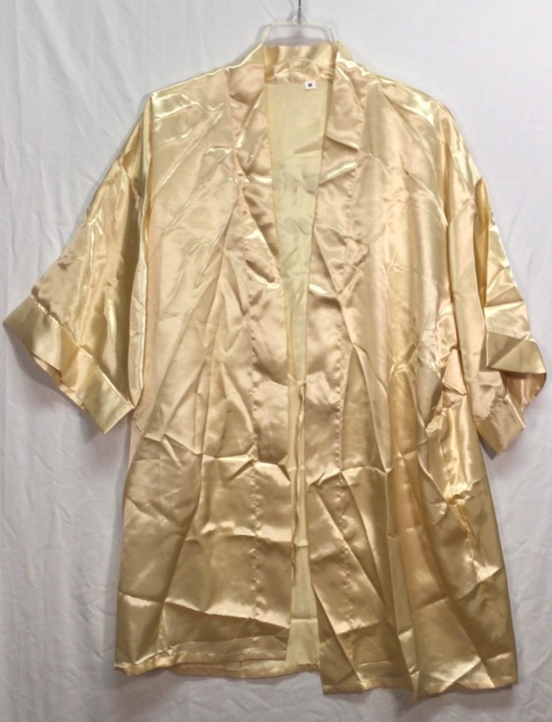 Photo 2 of Giova Women's Satin Maid of Honor Robe/CoverUp- Color Pale Gold- Size Medium