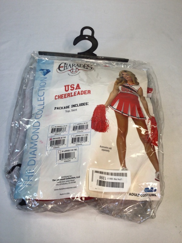 Photo 3 of Cheerleader USA Adult Costume - Small Red and White- Size Medium 8-10