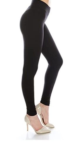 Photo 1 of 2 Pack-EttelLut Cotton Spandex Basic Leggings Pants-Black-Size Medium