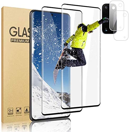 Photo 1 of 2 Boxes-2+2Pack Galaxy S20 Screen Protector, Include 2Pack Camera Lens Protector, 9H Advanced Anti-Drop Tempered Glass, 3D Touch Accuracy, Support Fingerprint?No Air Bubbles,For Samsung Galaxy S20 5G (6.2")- 2 Per Box