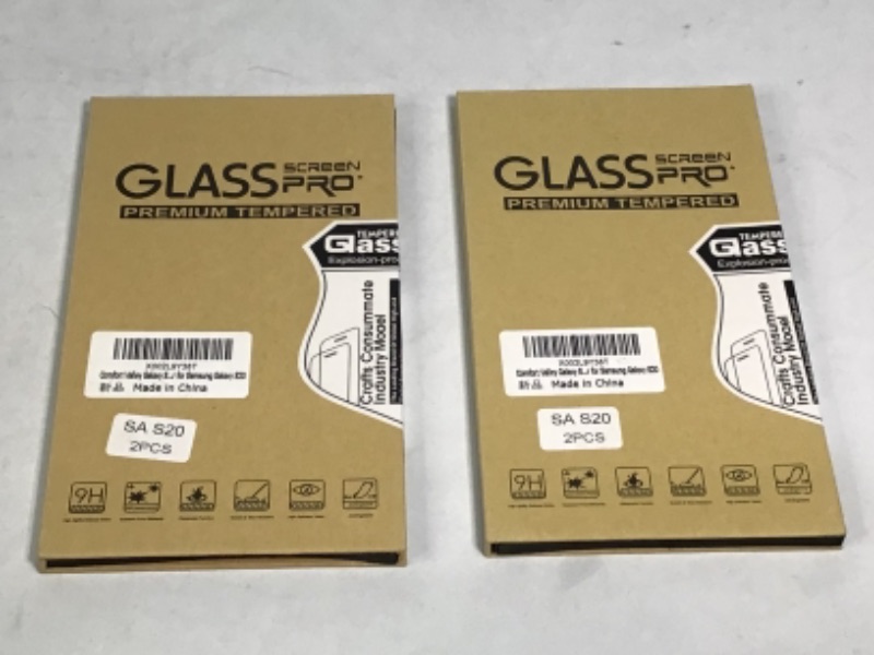 Photo 2 of 2 Boxes-2+2Pack Galaxy S20 Screen Protector, Include 2Pack Camera Lens Protector, 9H Advanced Anti-Drop Tempered Glass, 3D Touch Accuracy, Support Fingerprint?No Air Bubbles,For Samsung Galaxy S20 5G (6.2")- 2 Per Box