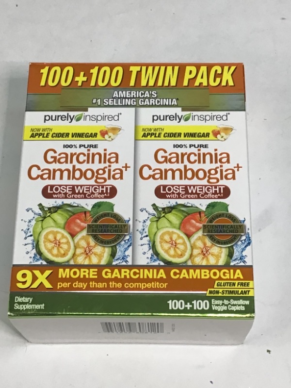 Photo 2 of 2 Boxes-Garcinia Cambogia Weight Loss Pills for Women & Men | Purely Inspired 100% Pure Garcinia Cambogia | Green Coffee Bean Extract & ACV | Weight Loss Supplement Pills | Weight Loss Products | 100 Pills per Box