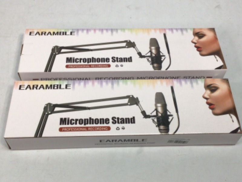 Photo 5 of 2 Pack-Microphone Suspension Mic Clip Adjustable Boom Studio Scissor Arm Stand For Blue Yeti Snowball, Constructed With Premium Quality Metals For Professional Streaming, Voice-Over, Recording,Games