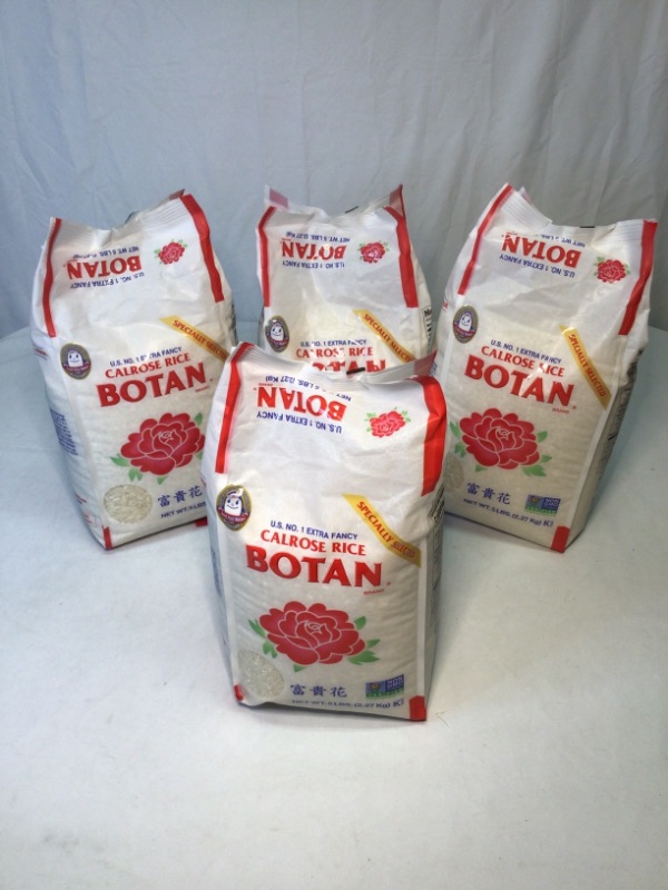 Photo 2 of 4 Bags- Botan Musenmai Calrose Rice, 5 Pound each Bag- 20 lbs total