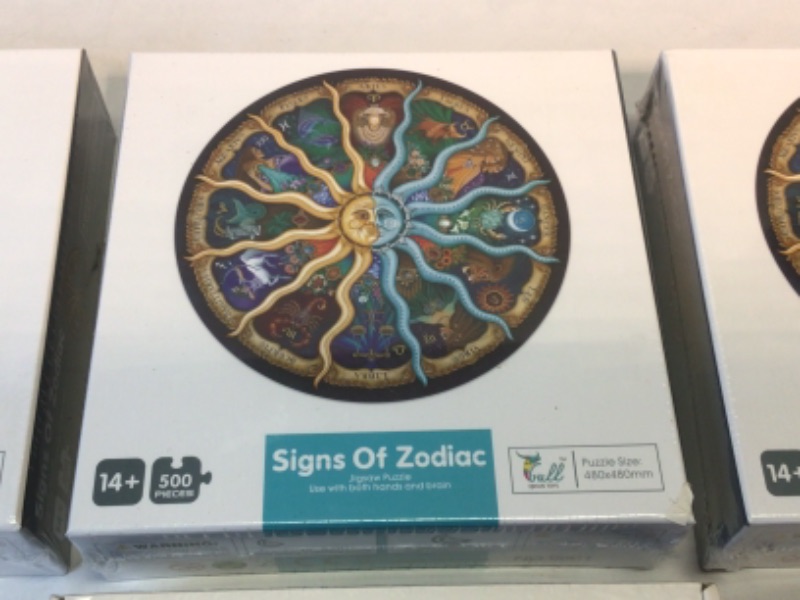 Photo 4 of 5 Pack Jigsaw Puzzles--4 Zodiac Jigsaw Puzzle by  Ingooood-for Adults 500 Pieces AND One Jigsaw Puzzle TRAVEL DOG 1000 Pieces