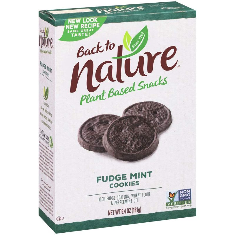 Photo 1 of 4 Boxes-Back to Nature Cookies, Non-GMO Fudge Mint, 6.4 Ounce