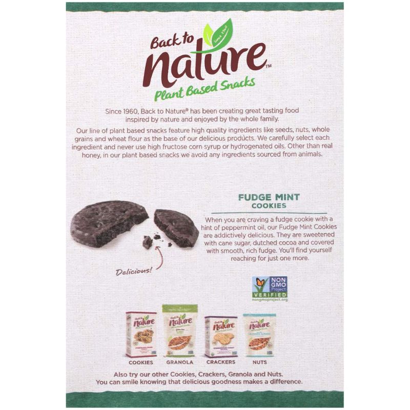 Photo 2 of 4 Boxes-Back to Nature Cookies, Non-GMO Fudge Mint, 6.4 Ounce