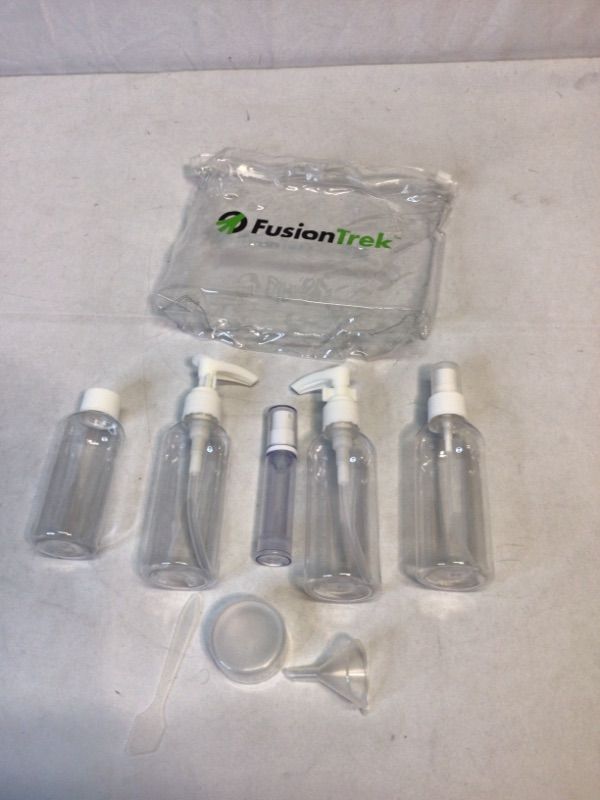 Photo 1 of 3 Pack FusionTrek Travel Sized Bottles- Each Pack has 5 Bottles, Funnel, and more- Clear Plastic