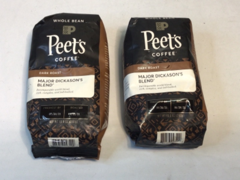 Photo 1 of 2 Bags-Peet's Coffee, Major Dickason's Blend - Dark Roast Whole Bean Coffee - 10.5 Ounce Bag