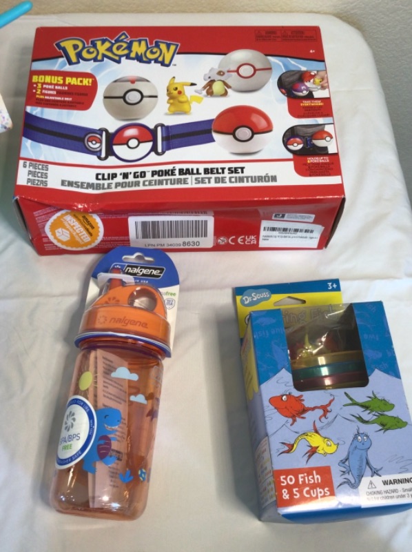 Photo 5 of Kid’s Toy Bundle for Ages 3+- DIY Toy Plastic Garden Set, Bean Bag Toss Game, Play Doctor Set, Shake Your Body Dance Set Bells, Kite, Handheld BB Labyrinth Game (2), Bubble Guns (2), Paw Patrol Sippie Cups, Sippie Cup, Dr Seuss Counting Fish with Cups, Bo